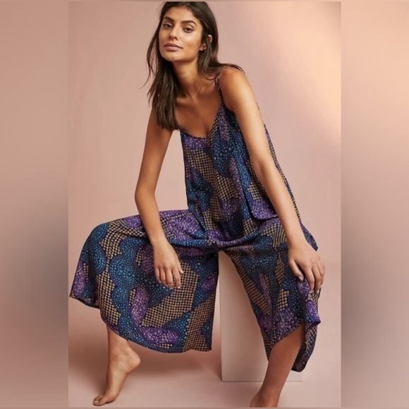 Anthropologie Other - Anthropologie Floreat Daphne Floral Cropped Jumpsuit, Size Small